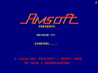 Bridge-It title screen for Amstrad CPC